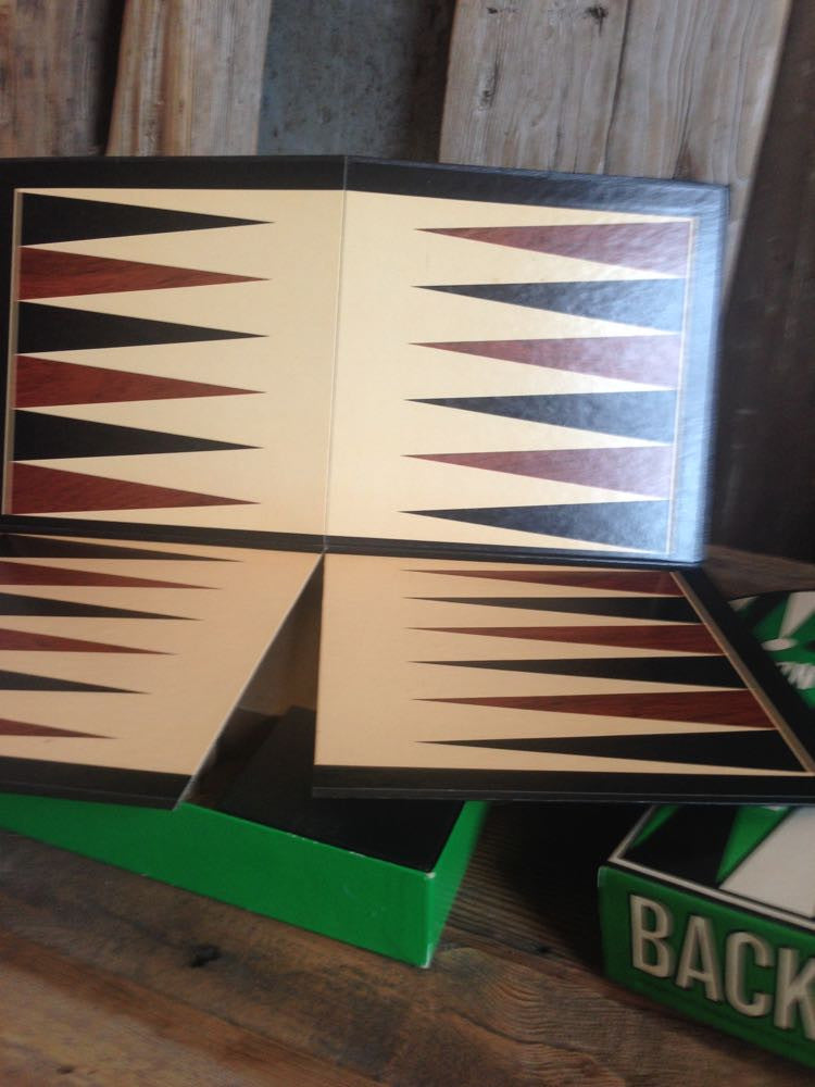 Vintage backgammon game