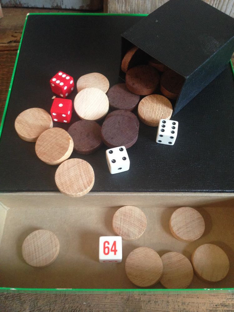 Vintage backgammon game
