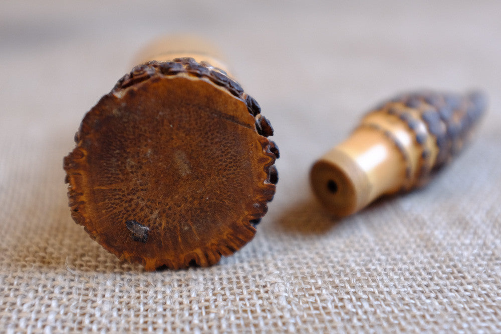 Vintage bamboo snuff box