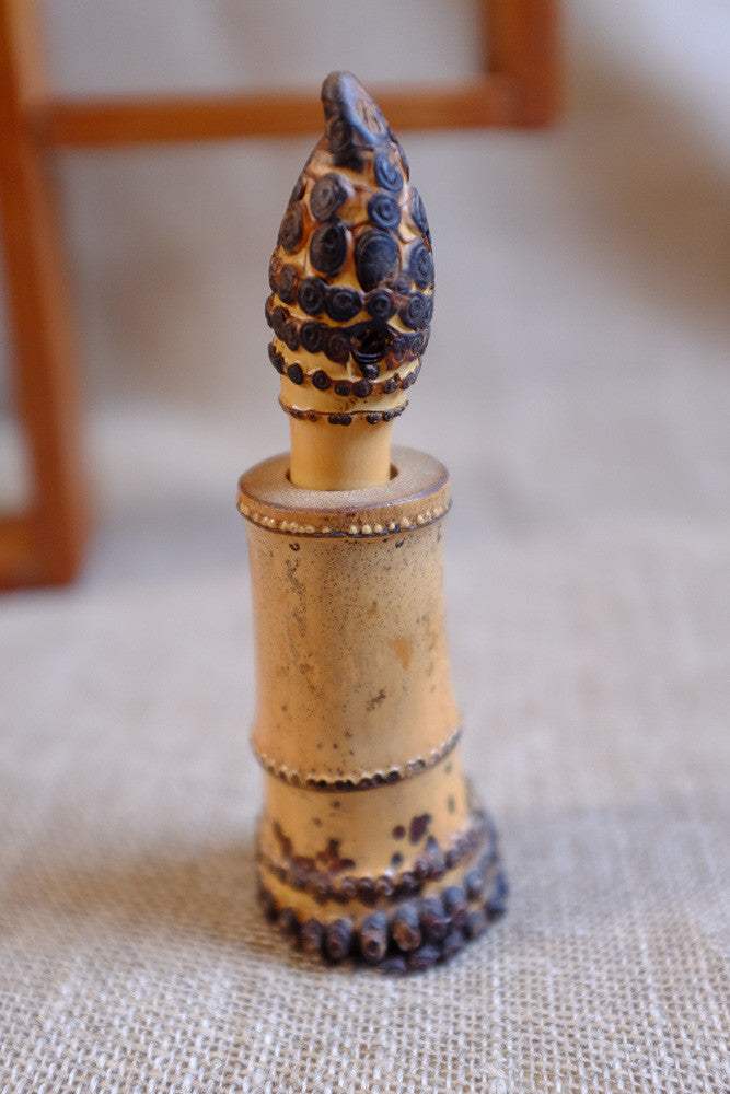 Vintage bamboo snuff box