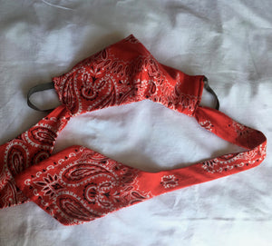 Handmade custom tie-on mask