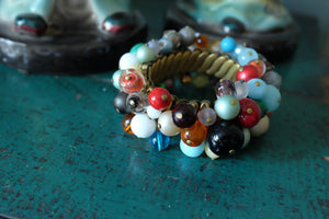 Vintage multi-colored beaded bracelet