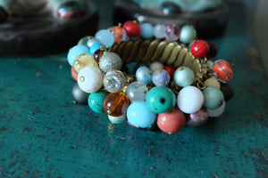Vintage multi-colored beaded bracelet