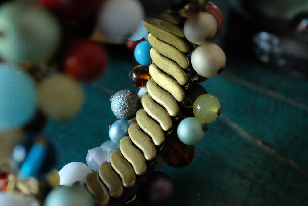 Vintage multi-colored beaded bracelet