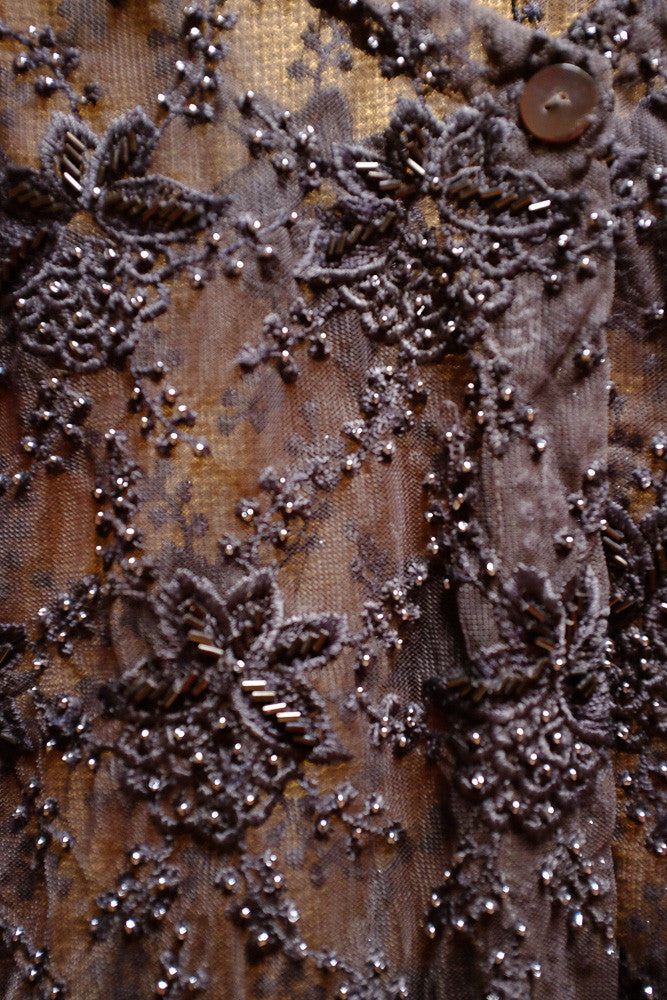 Black beaded lace jacket