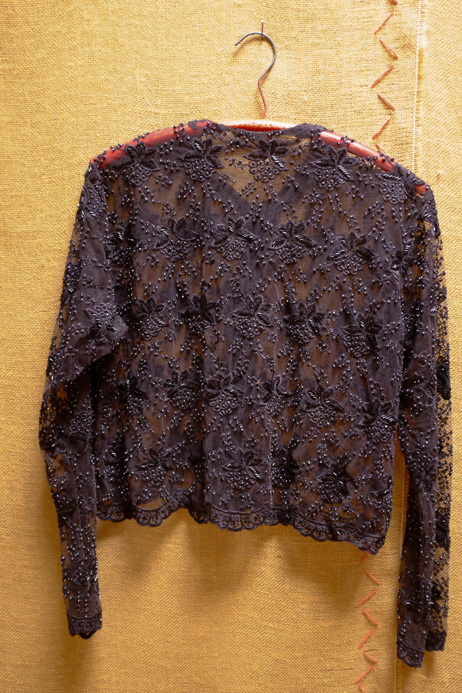 Black beaded lace jacket