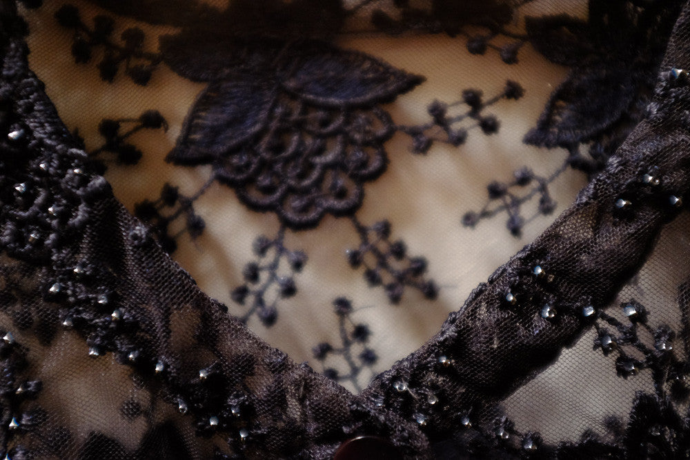 Black beaded lace jacket