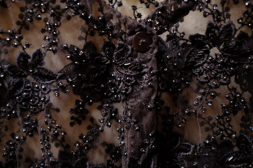Black beaded lace jacket