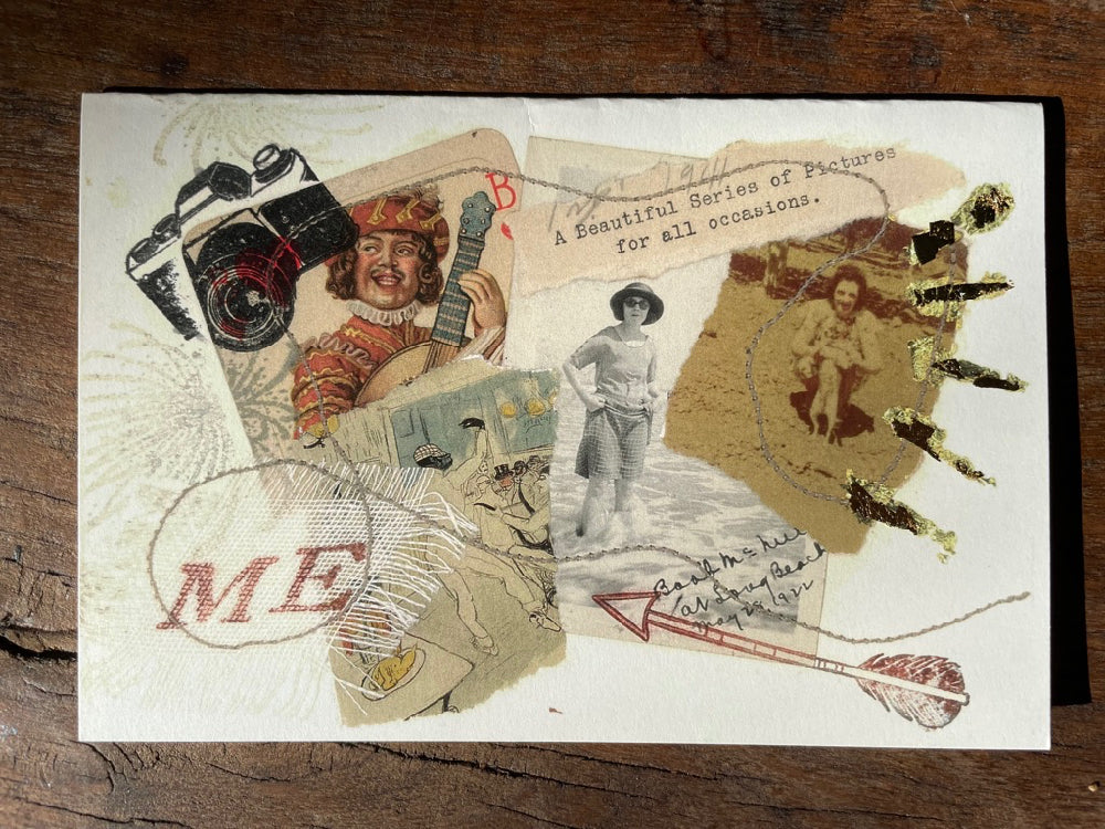 Unique Selfie pack of printed cards with artistic designs and risqué themes.