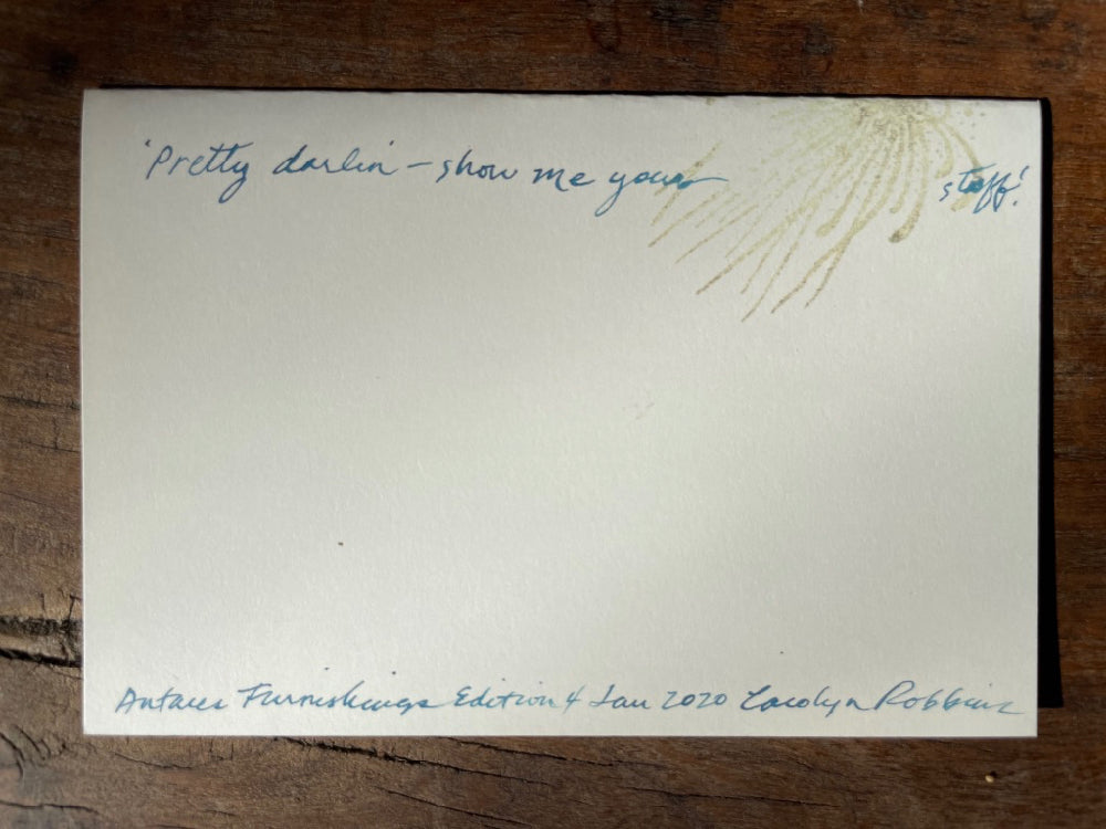 Unique Selfie pack of printed cards with artistic designs and risqué themes.