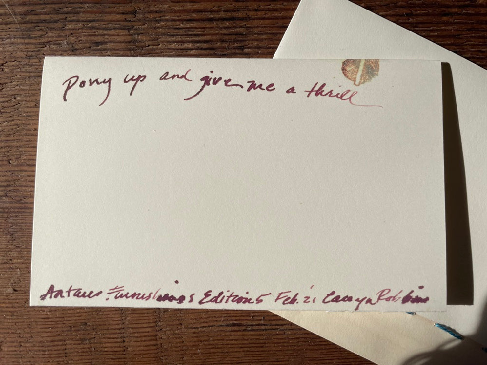 Printed pack of cards with edgy artistic designs and sassy phrases.