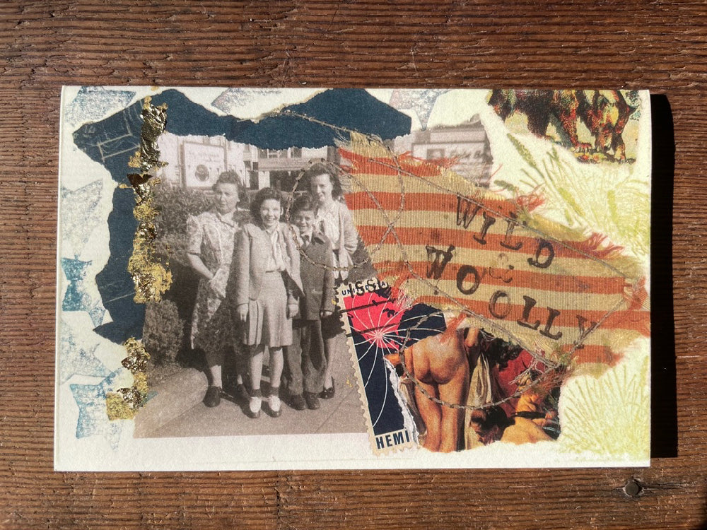 Printed pack of cards with edgy artistic designs and sassy phrases.