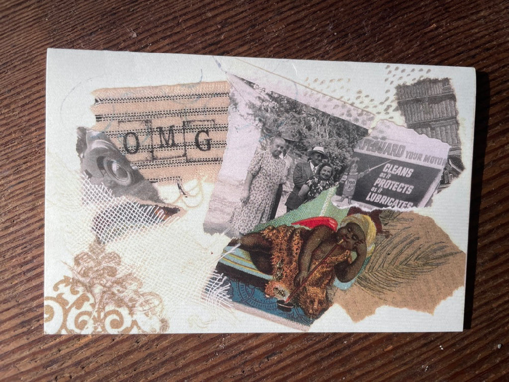 Printed pack of cards with edgy artistic designs and sassy phrases.