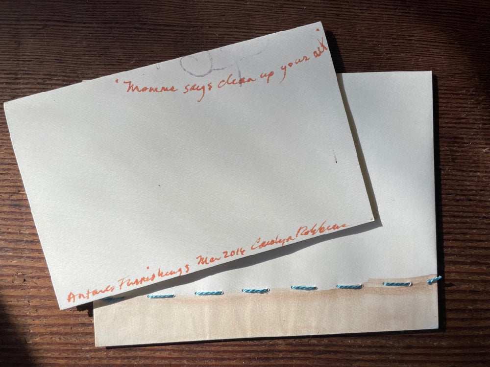 Printed pack of cards with edgy artistic designs and sassy phrases.