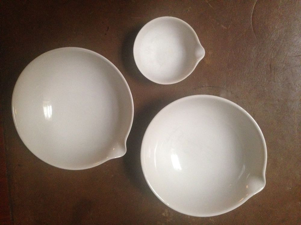 Derek's three vintage chemical bowls