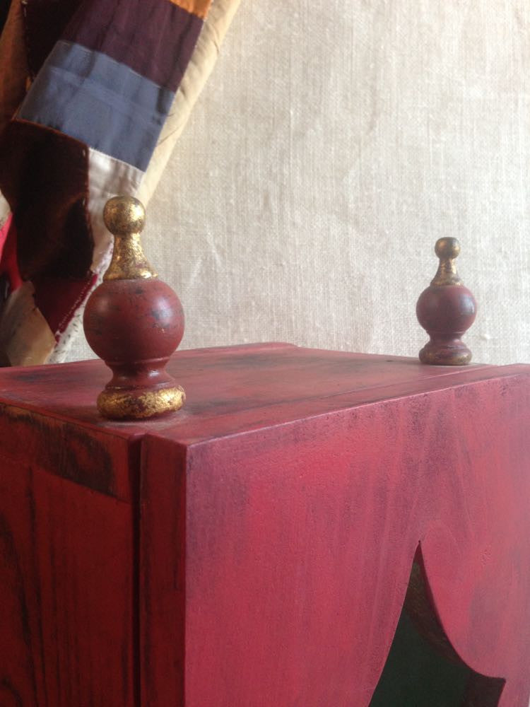 Handcrafted red altar box