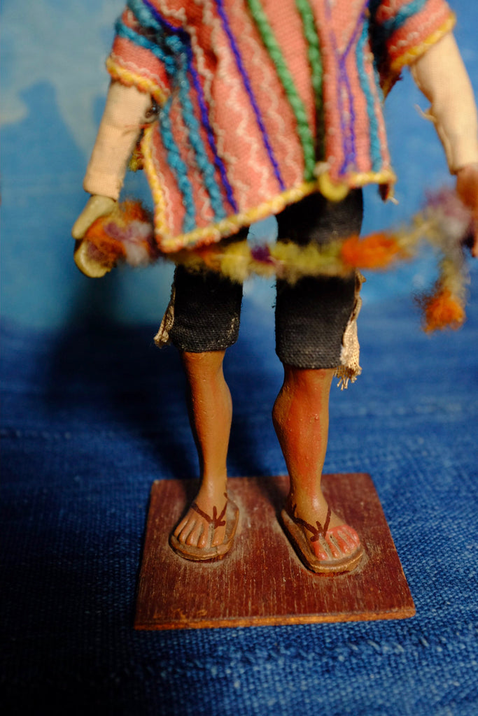 Heather's  two vintage Peruvian folk dolls