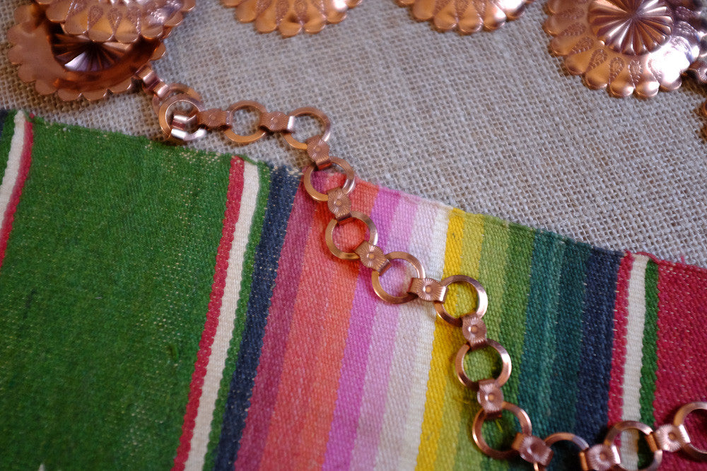 Copper Plated Concho Belt