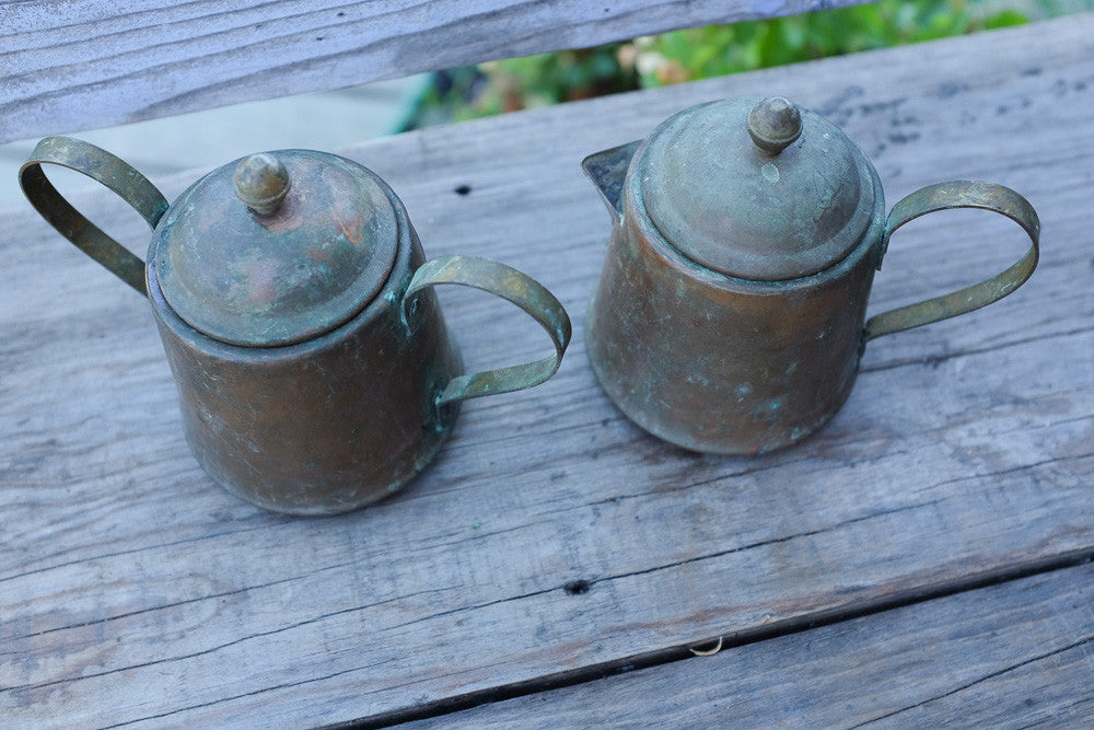 Joan's Spartan copper creamer and pitcher