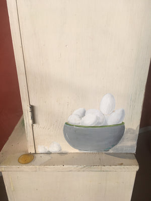  Hand-Painted Egg Cupboard for Country Kitchen Decor