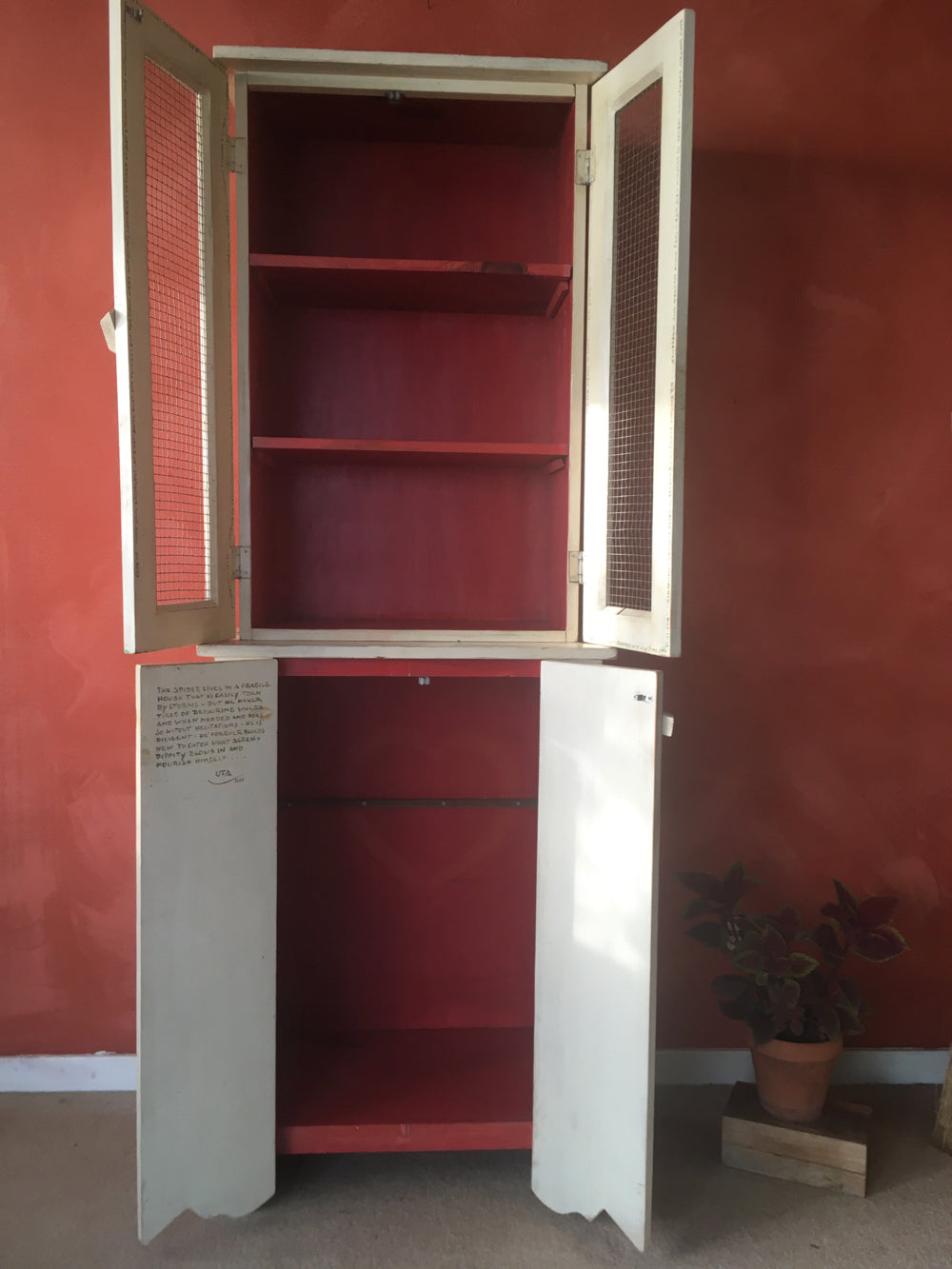  Hand-Painted Egg Cupboard for Country Kitchen Decor