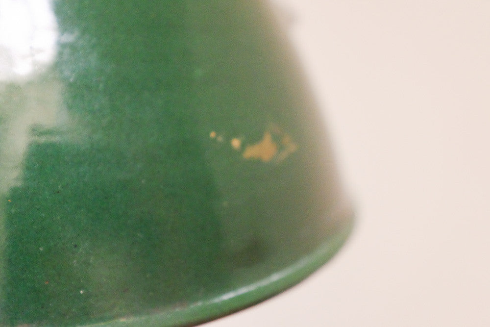 Pete's green enamel pendent light