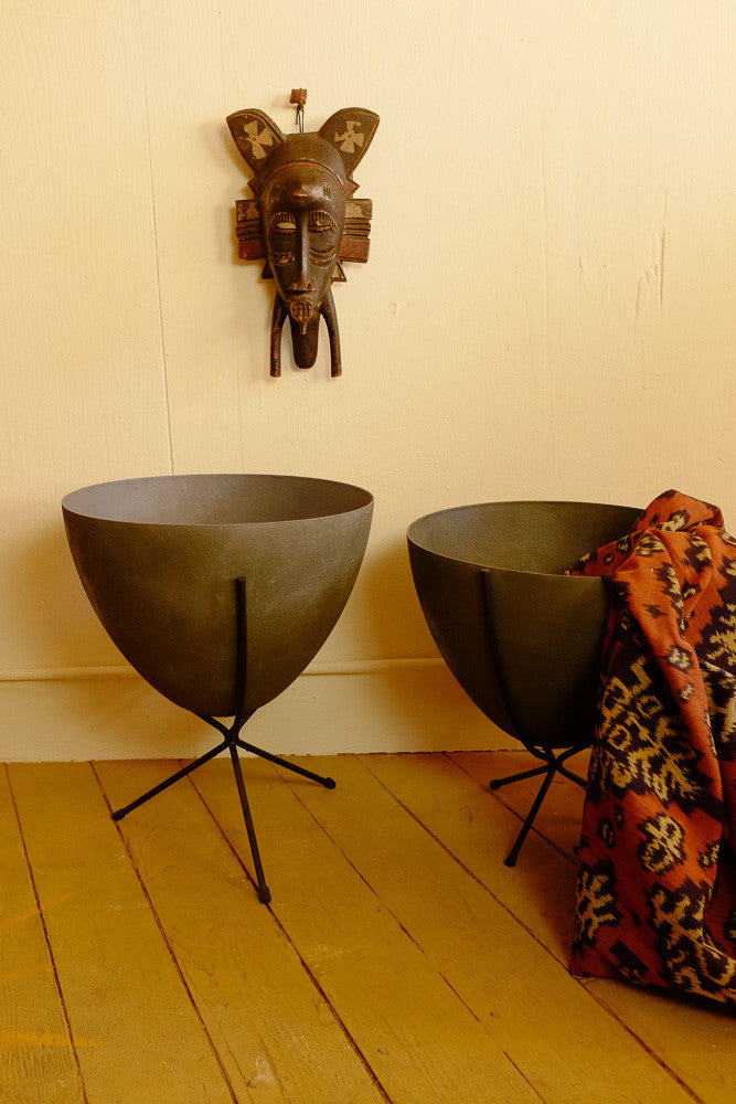 Mid-century modern fiberglass egg planters