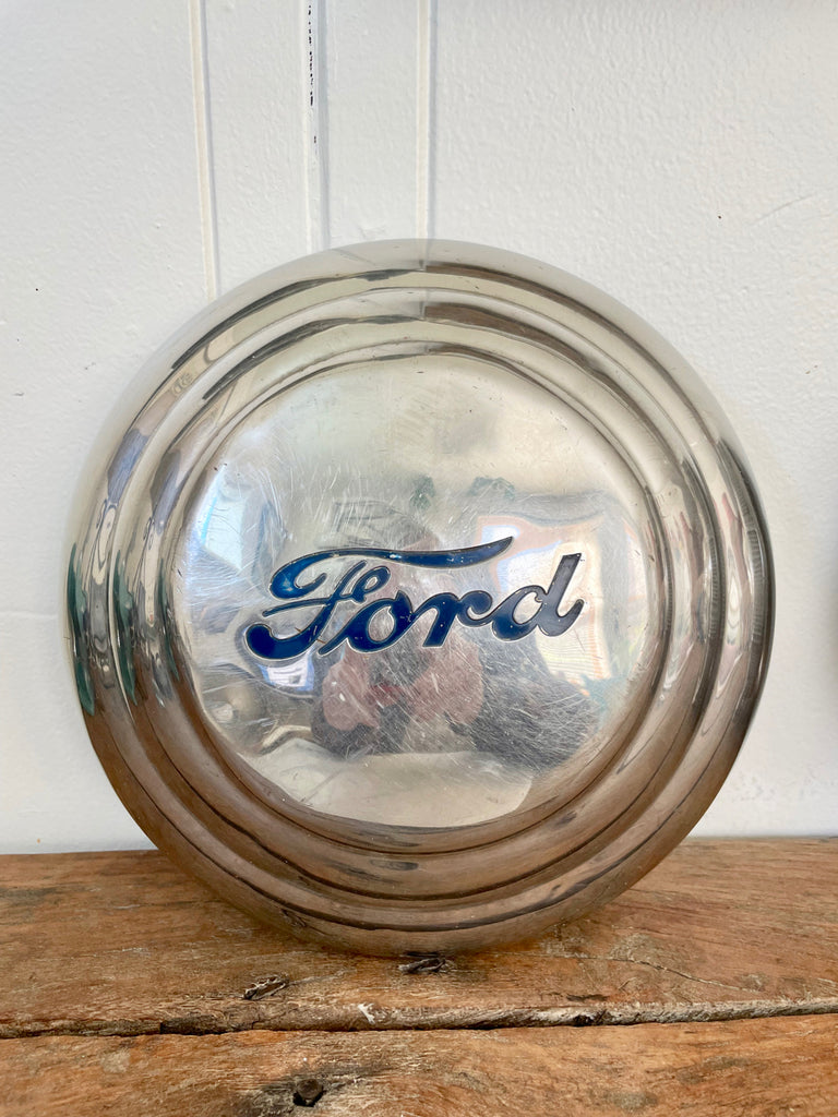 Cap's vintage Ford hubcap