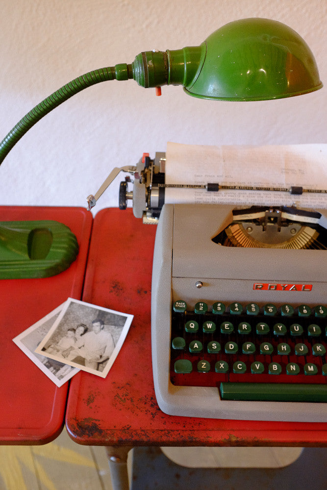 Vintage green desk lamp