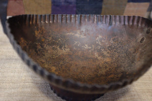 Vintage folk art two-headed horse bowl 