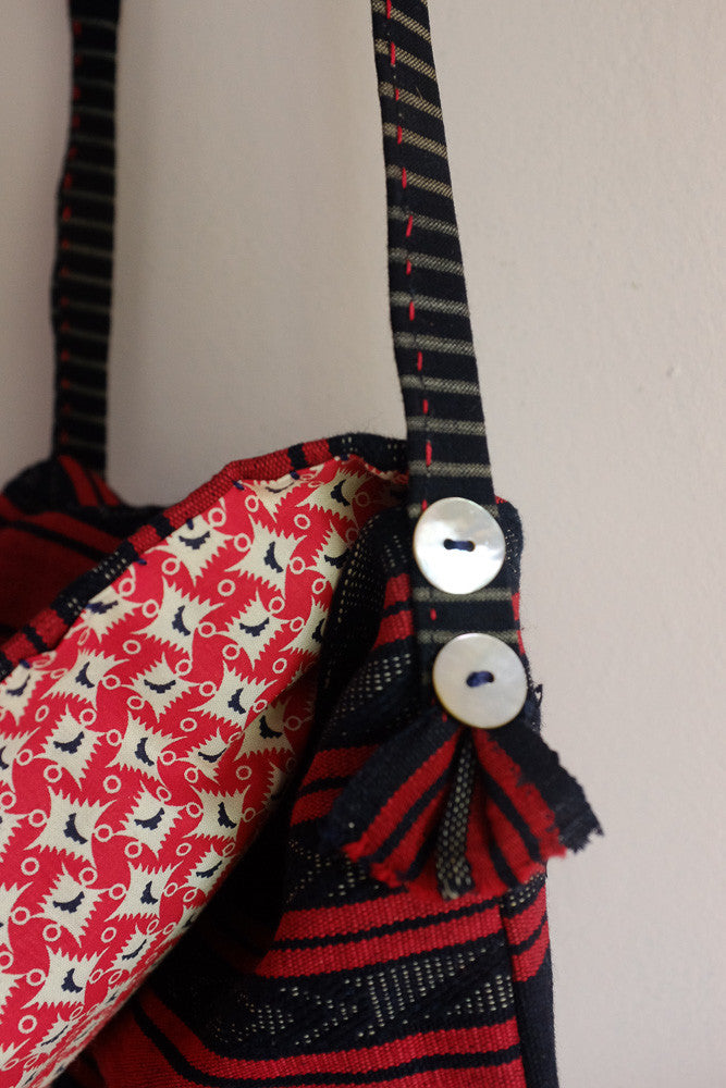 Woven mini-bag made from Afghan tapestry