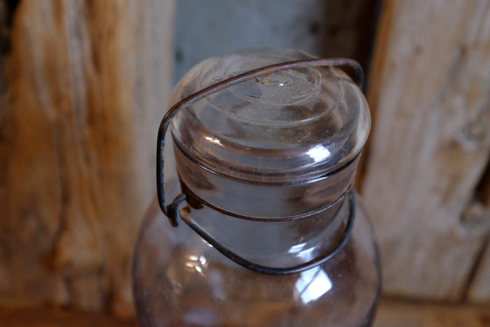 Vintage purple glass jar 