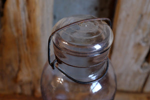 Vintage purple glass jar 