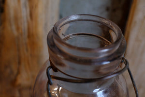 Vintage purple glass jar 