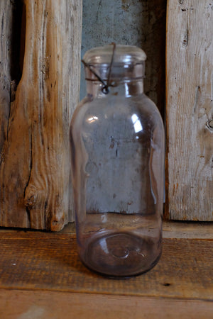 Vintage purple glass jar 