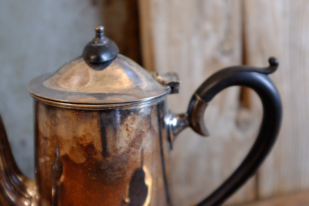 Silver Sheffield Coffee Set Detail