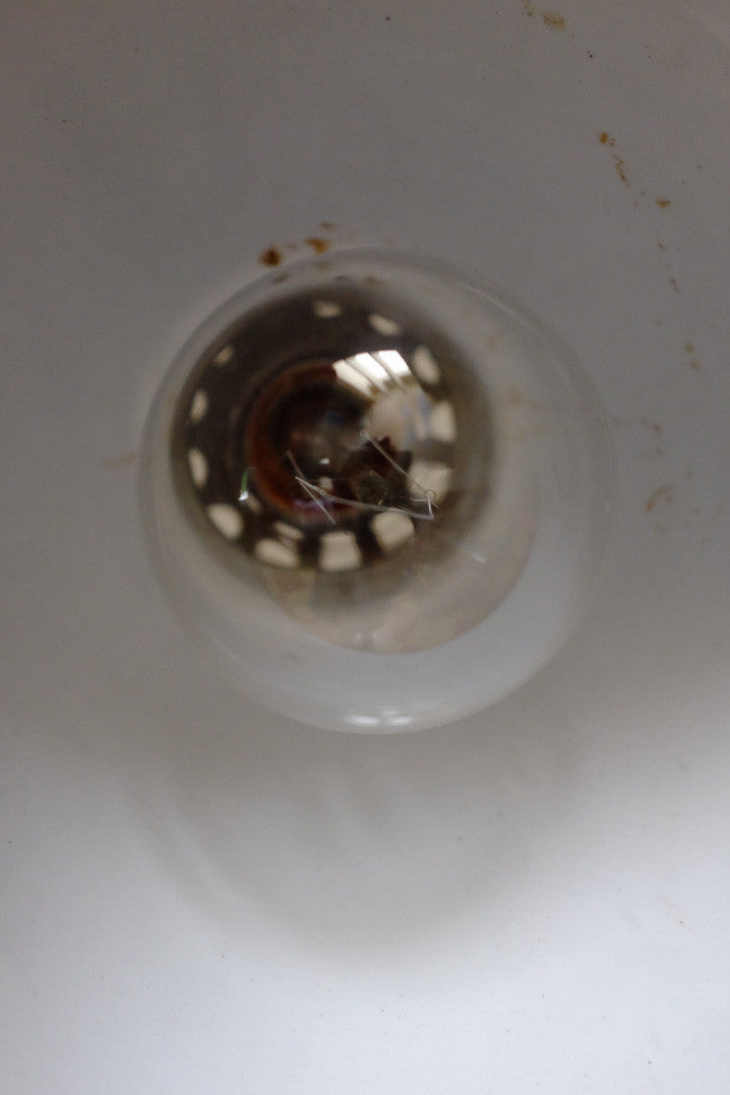 Vintage green enamel pendant light with original socket