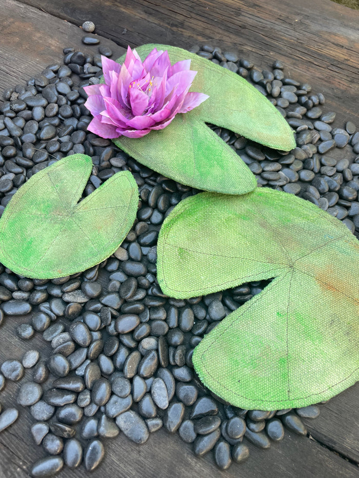 Laura's handmade  lily leaves and flower