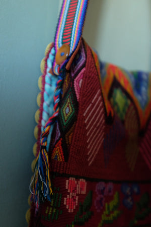 Handmade Guatemalan tapestry hipster bag
