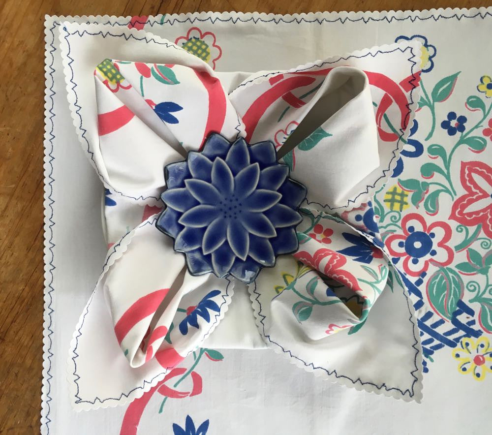 Vintage floral napkins