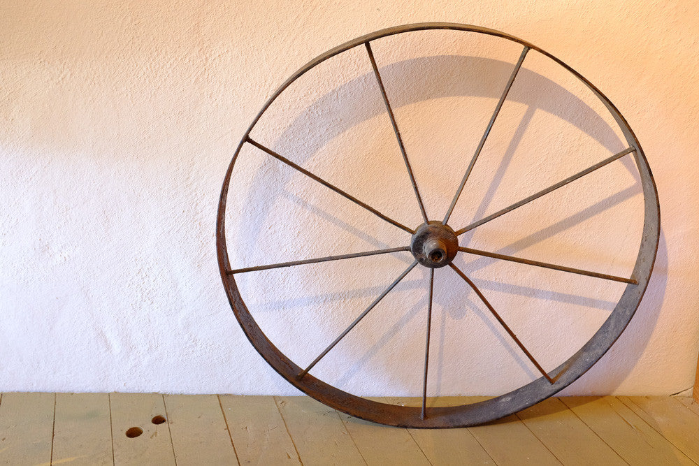 Authentic Rustic Wagon Wheel for Garden Decor